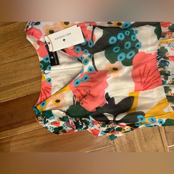 EMILY LOVELOCK Cactus floral midi‎ dress. Small. - Picture 3 of 9